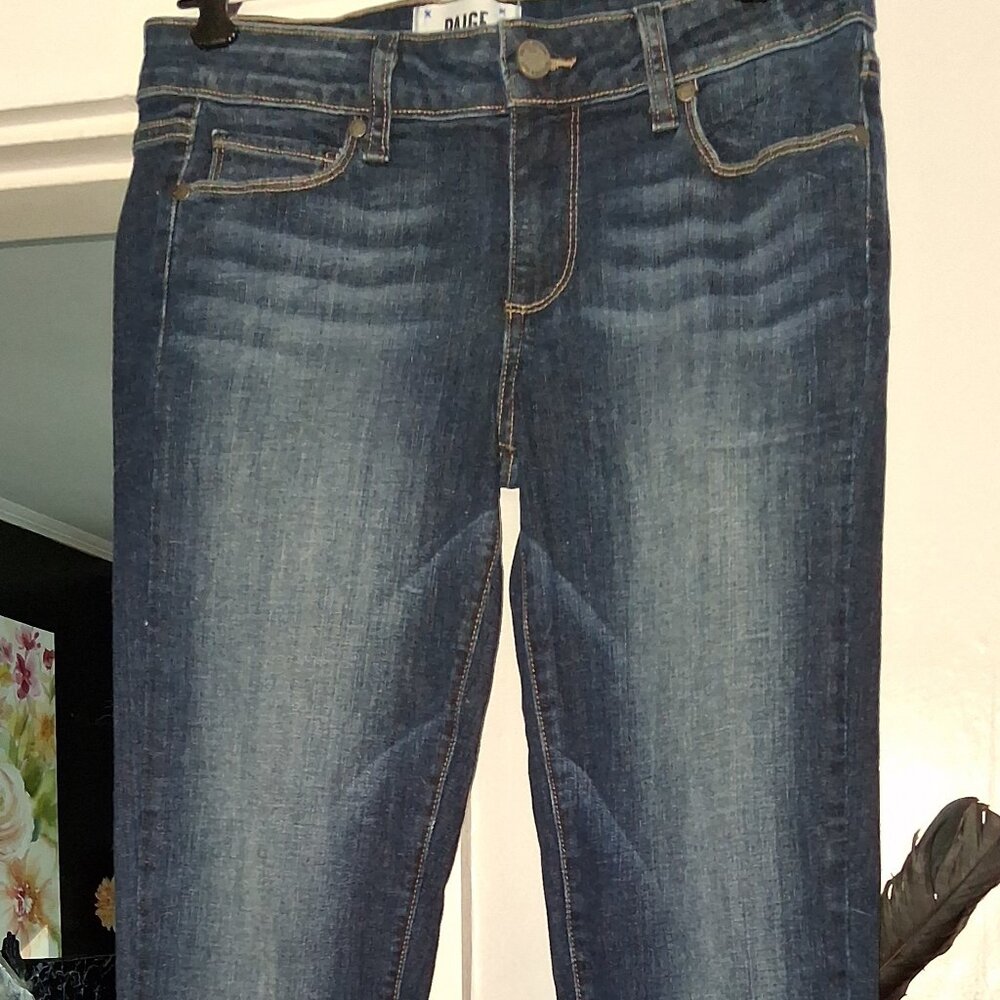 Paige Peg Skinny Jeans Womens Size 27 Mid Rise Ankle Medium Wash Denim Pants